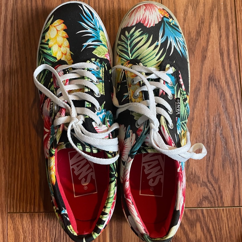 Floral print vans